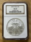 2005 $1 American Silver Eagle - NGC MS69