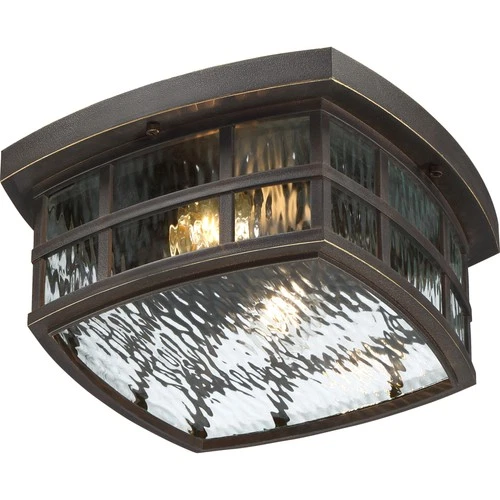 Quoizel SNN1612 Stonington 2 Light 12"W Flush Mount Outdoor - Black - Picture 7 of 12