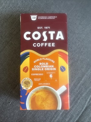 Costa Coffee COLOMBIAN ROAST Espresso Coffee 30 pcs Pods Nespresso 3 Sleeves  