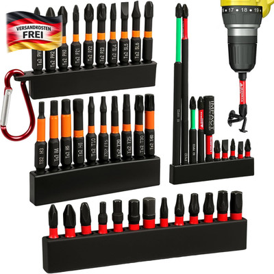 Schrauber Bit Set 43tlg Magnetisch Schlagfest S2 für Impact & Heimwerkerarbeiten