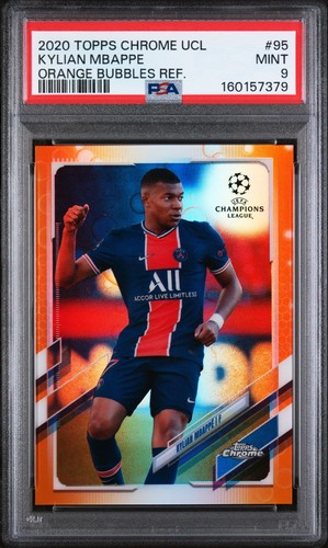 Kylian Mbappe [Gold Bubbles] #95 2020 Topps Chrome UEFA Champions League card