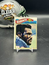 Harry Carson Autographed Signed 1977 Topps #146 Giants IP Auto No COA (JDD)