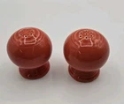 Fiesta Retired Paprika Salt & Pepper Shakers Ball Round Southwest Aztec Vintage
