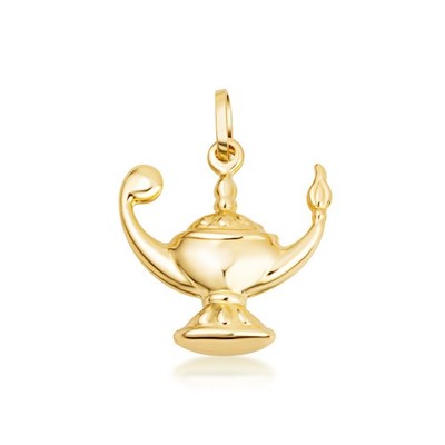 14K Gold Genie Lamp Necklace