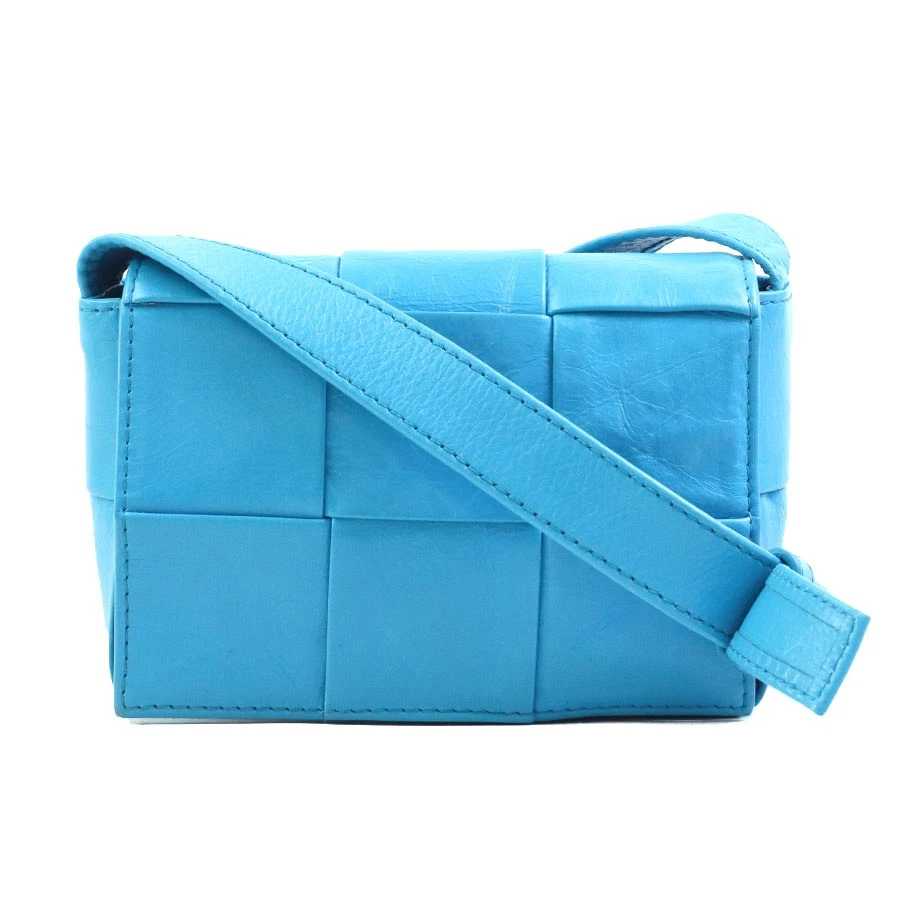 Bottega Veneta — Auth BOTTEGAVENETA Candy Cassette Crossbody Shoulder Bag Blue Leather - e61902a