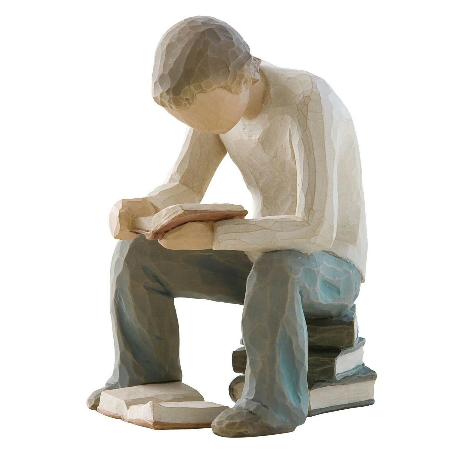 Willow Tree 26197 QUEST Figurine boy with books  NEW  in Box