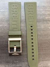 BREITLING OEM 24MM Diver Pro Green Rubber Strap  w/ OEM Tang Buckle
