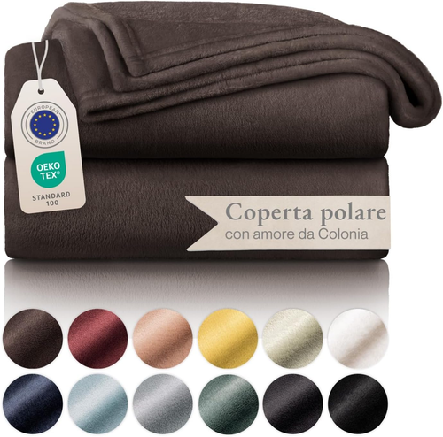 Coperta in pile leggera per divano, letto, super morbida e