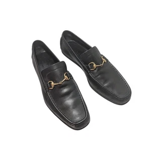 Mocassin homme Gucci cuir noir Horsebit Driver taille 11,5