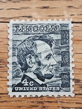 US Stamp Abraham Lincoln 4c Used 1282 Wave Cancel