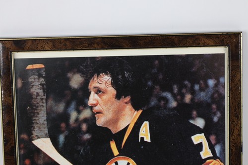 Vtg Authentic Autographed Phil Esposito Boston Bruins Hockey Framed Wall Photo - Picture 2 of 6