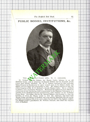 Mr William Fawcett Osborn Samuel Osborn & Co Sheffield - 1907 Steckling