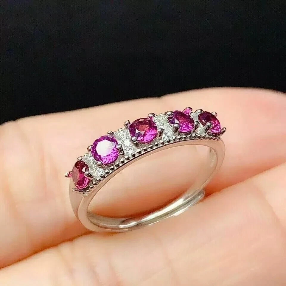 2CT Round Cut Lab Created Pink Ruby Women Engagement Ring 14K White Gold Plated - Image 2 of 4