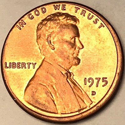 75 Cent Coin 1975 D Lincoln Cent Misaligned Obverse, rotated die ERROR | eBay