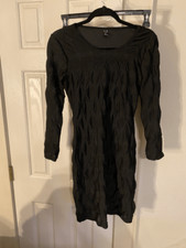 Windsor Women's Black Diamond Ribbed Pattern Mini Dress Size Medium (Large on ta