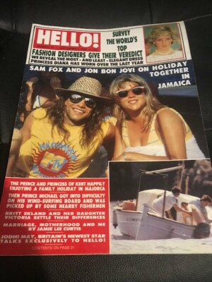 HELLO 16 EMMA SAMMS DOLPH LUNDGREN JAMIE CURTIS BRITT EKLAND SAM FOX JODHI MAY