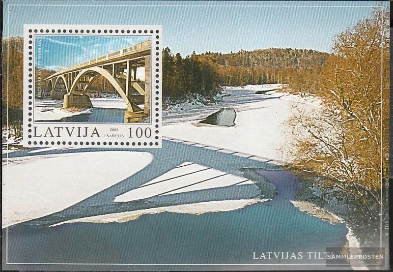 Letonia Bloque 17 (completa.edición.) nuevo con goma original 2003 puentes - Imagen 1 de 1