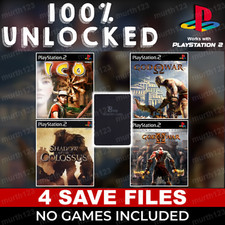 ICO Shadow of the Colossus God of War 1  2 PS2 Memory Card 100 Unlocked Beaten