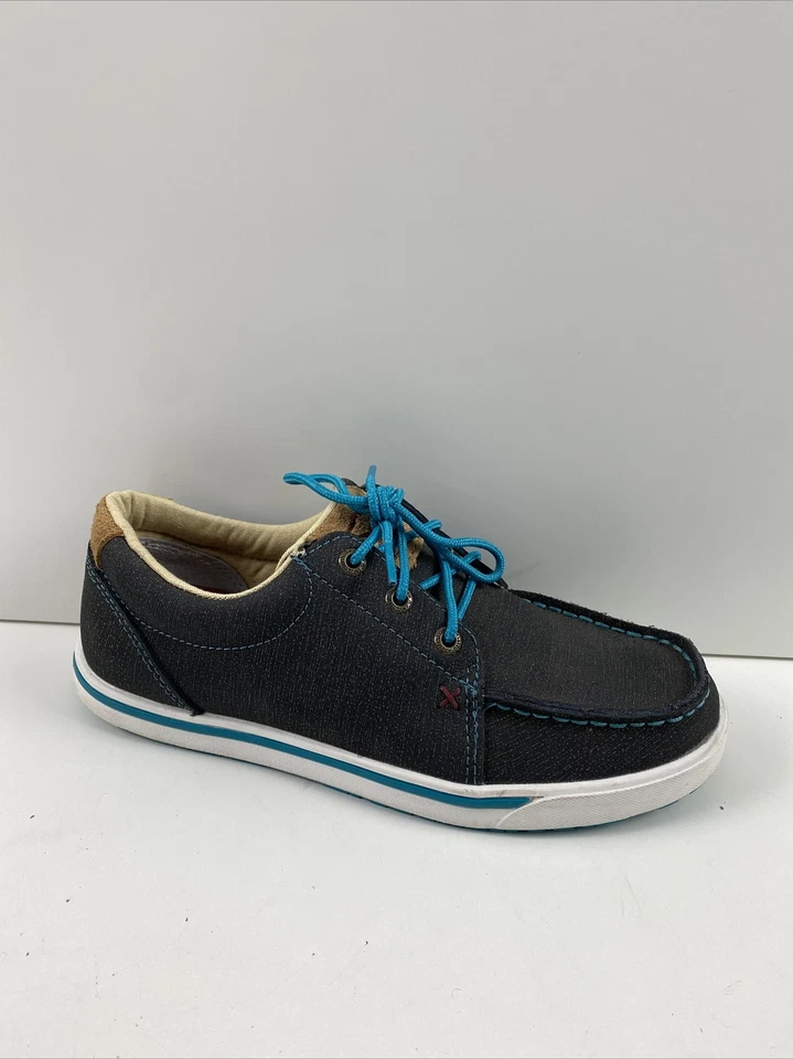 Twisted X KICKS Black Rubberized Lace Up Moc Toe Casual Shoes Women’s Size 6 M - Image 3 of 4