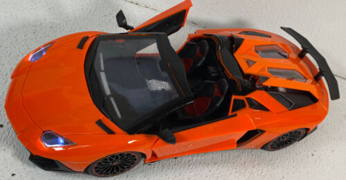 WonderPlay 27mhz 1:18 R/C Car W/Headlights & Opening Doors Orange Tested - Picture 3 of 8
