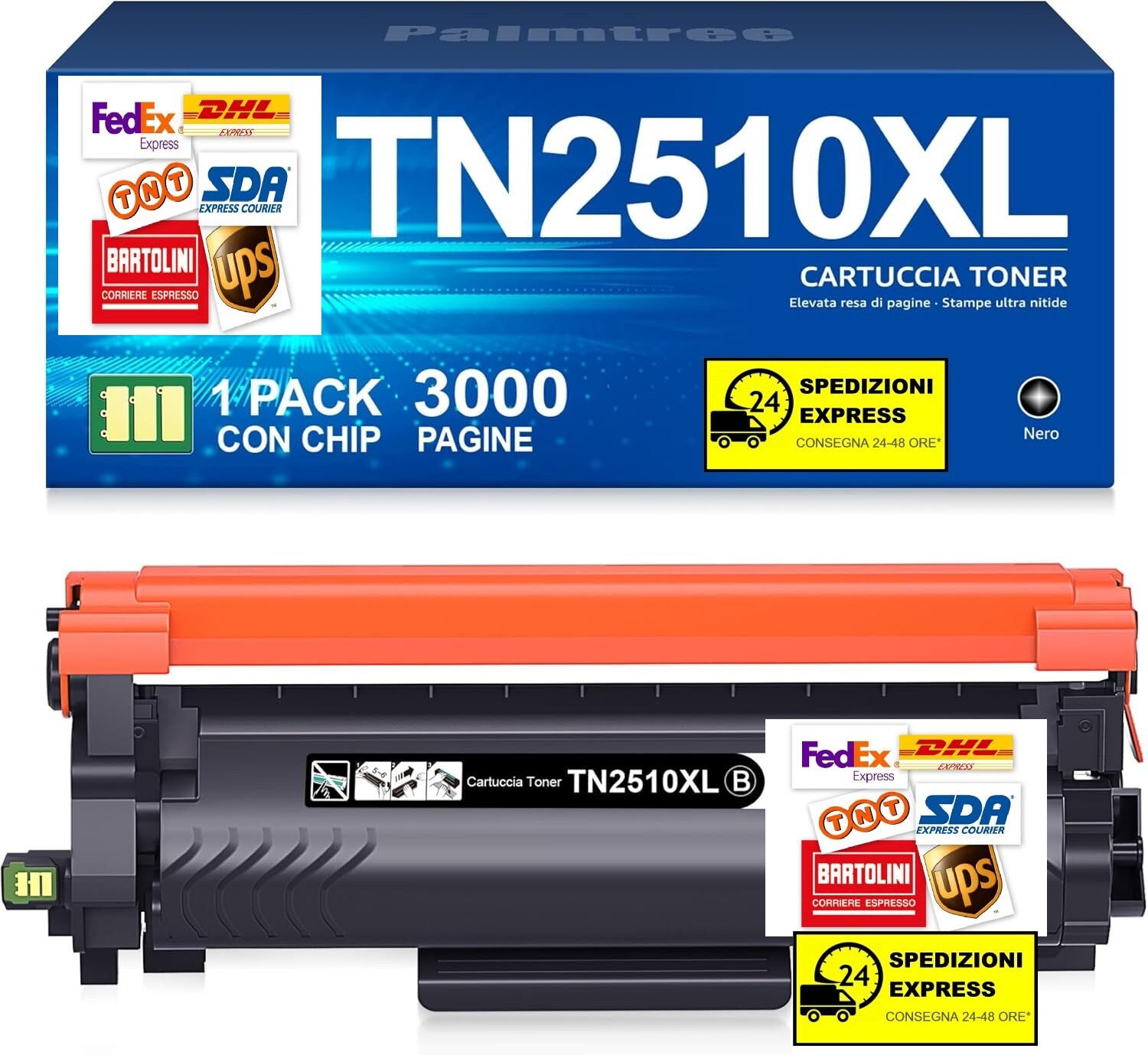 TONER TN-2510XL COMPATILE PER BROTHER L2800DW L2827DW L2400DWE L2627DW L2665DW