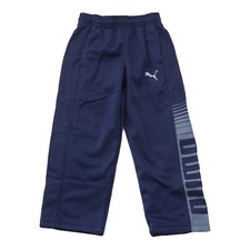 PUMA KIDS Little Boy's Deep Navy Logo Track Pants 71163186F Sz 4 38 NWT