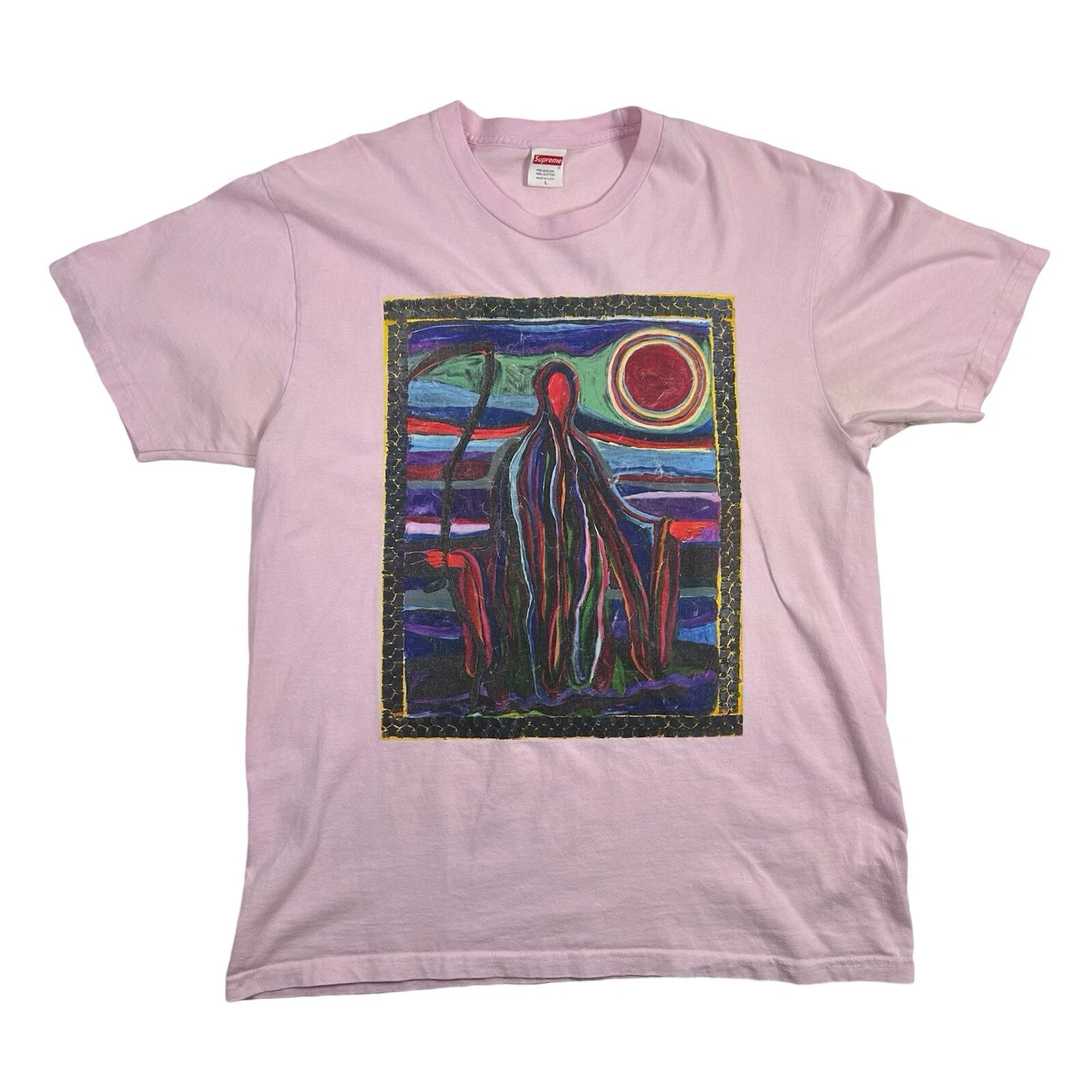 T shirt Supreme SS19 Reaper Josh Smith rose clair noir rouge homme grand L