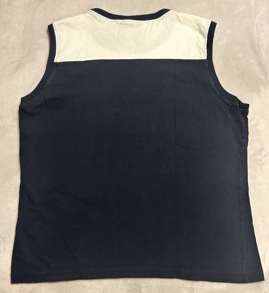 Polo Ralph Lauren Boys Large Navy And White Sleeveless Crew Neck T-Shirt - Image 2 of 4