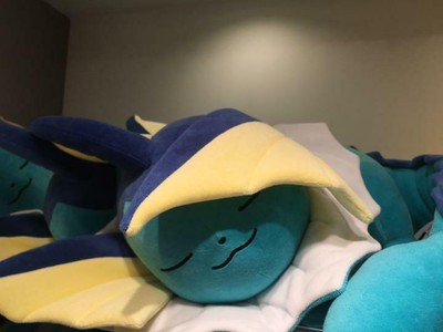 pokemon center sleeping vaporeon