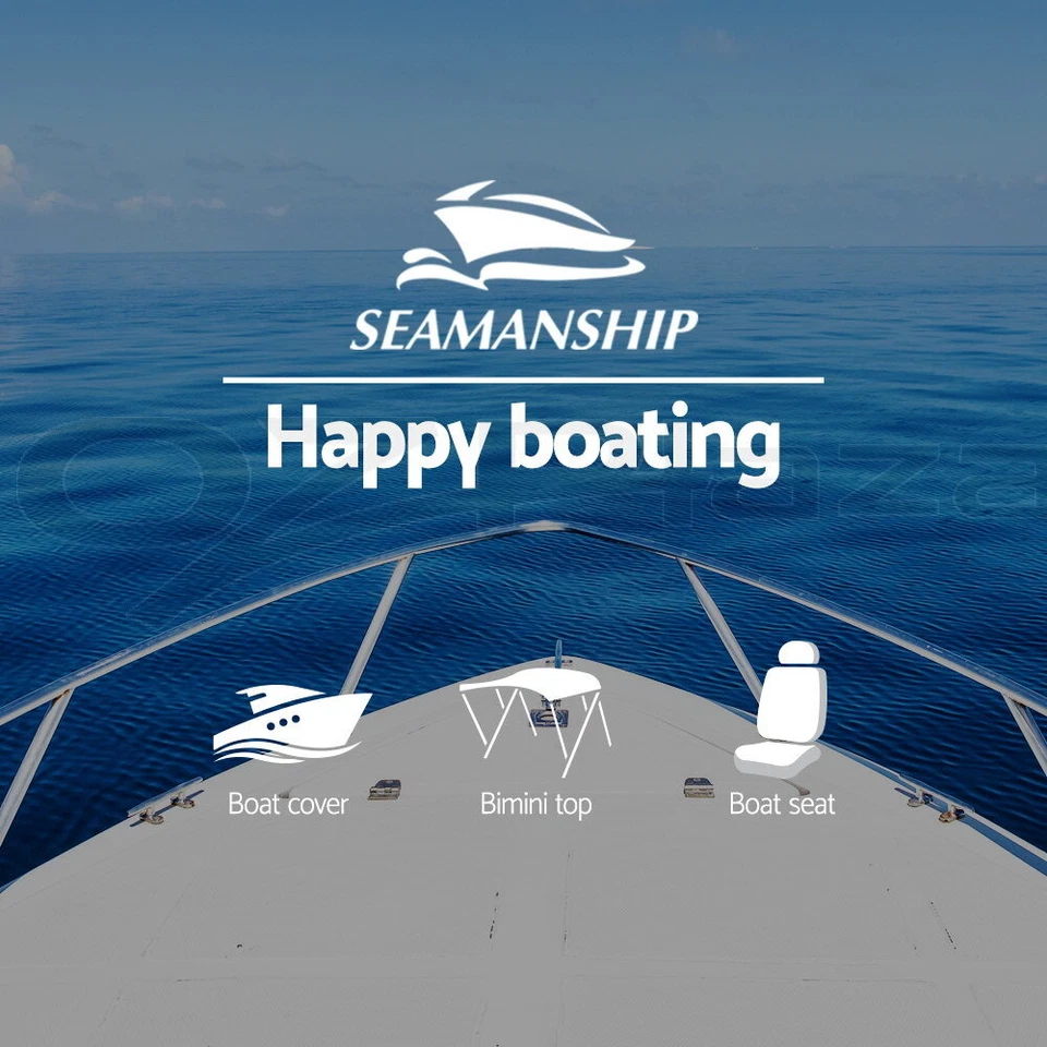 Seamanship Boat Cover 19-21ft Trailerable Jumbo Marine Grade Heavy Duty Grey - image 2 of 4