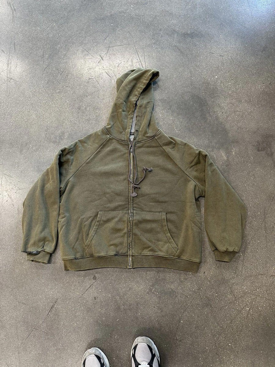 Basketcase Gallery Hench Thermal Lined Zip Up Hoodie Brown | eBay