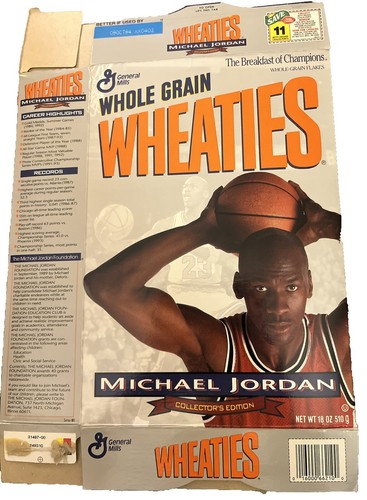 Collectible Michael Jordan Opened Wheaties Box Collectors Edition
