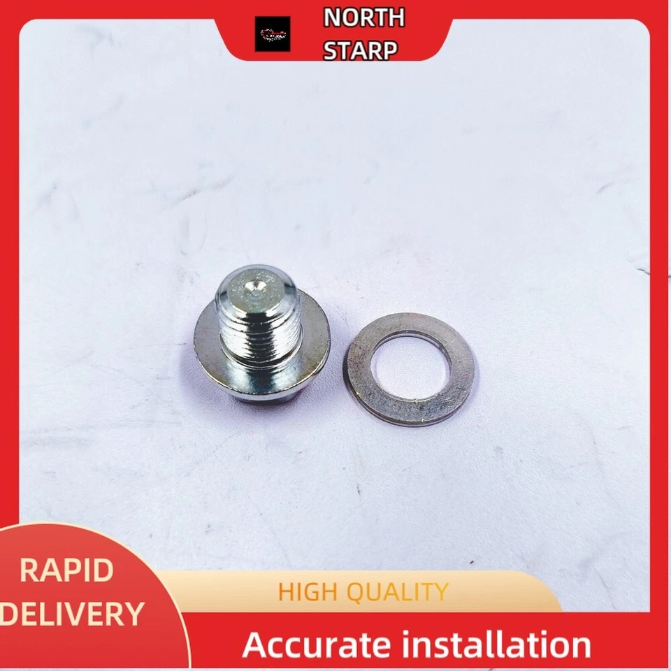 Tapón de perno de drenaje del cárter de aceite del motor Honda Odyssey City con arandela 90009R70A00 Foto 3 de 4