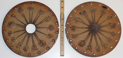 Vintage 9  Rubber Spin Casting Mold Flowers Floral Leaves Leaf Pendants Brooches