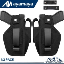 Gun Holster Tactical Concealed Carry Pistol Left/Right Hand IWB OWB w Mag Pouch