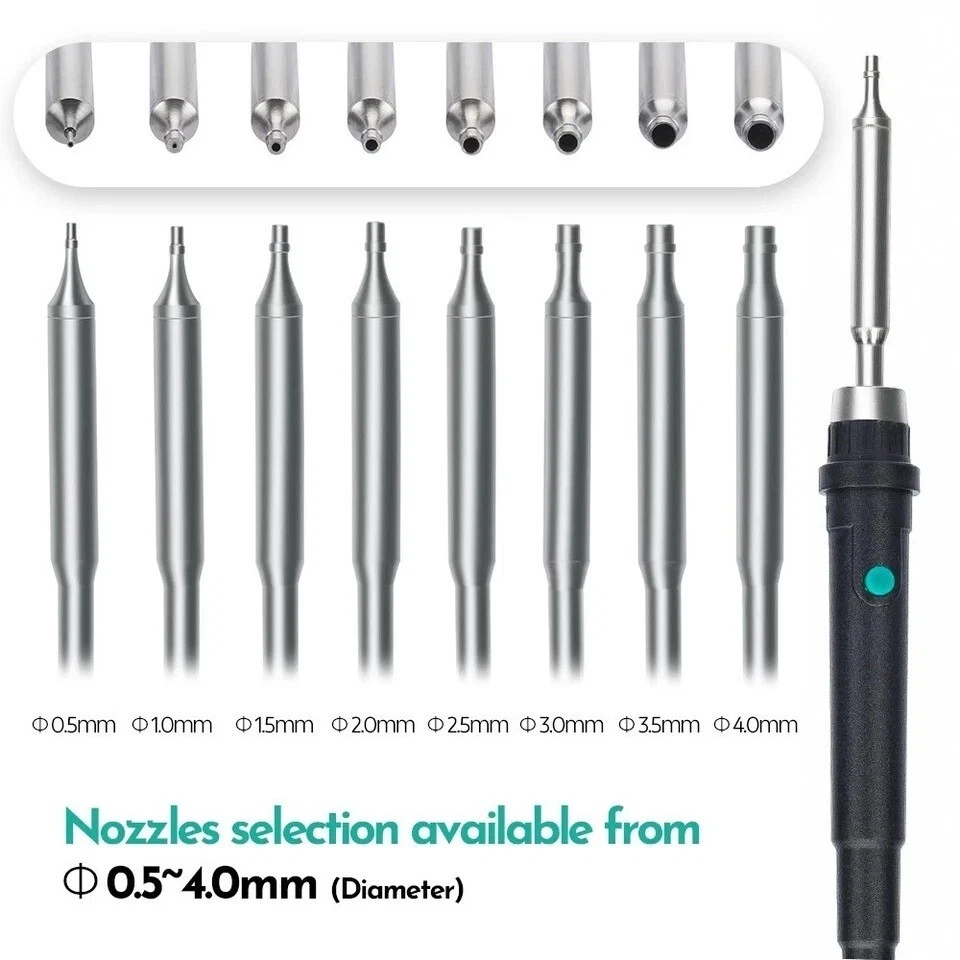 YIHUA 992D-II Digitale regelbare Heißluft-Rework-Lötstation C210/C245 Lötkolben - Bild 2 von 4