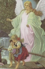 *Holy/Prayer Card-"Guardian Angel Prayer"  *Prayer on Back/ (Wallet Size)-{A17}~