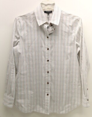 Lafayette 148 James Checked Shirt In Sagebrush Multi (MBBE4R-1H66) Size XL - NWT