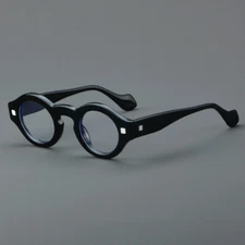 Acetate Round Retro Eyeglasses Men Women Clear Lens Fashion Glasses Frames New