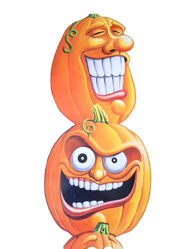 Stack-o-Lantern Pumpkin 7 Ft. Halloween Die-cuts, Double-Sided Jointed - Picture 2 of 6