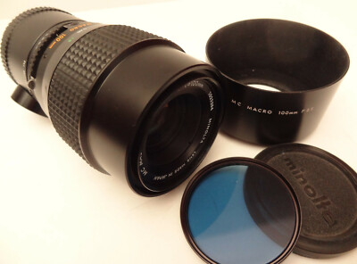 MINOLTA MC ROKKOR 100mm F:3.5 Macro mit 1:1 Konverter und Minolta TB Filter