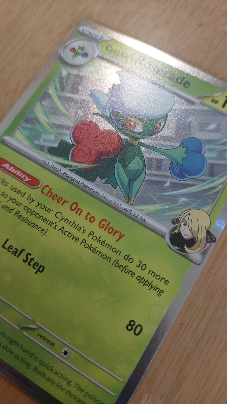 Cynthia's Roserade 8/182 Holographic Pokemon Card