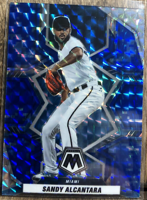 サイモンアルカンタラ 2022 Panini Mosaic Blue Prizm Parallel #117 Sandy Alcantara Miami