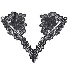 1X Floral Lace False Collar DIY Hollowed Corsage Faux Neck Patch for Sewing DIY