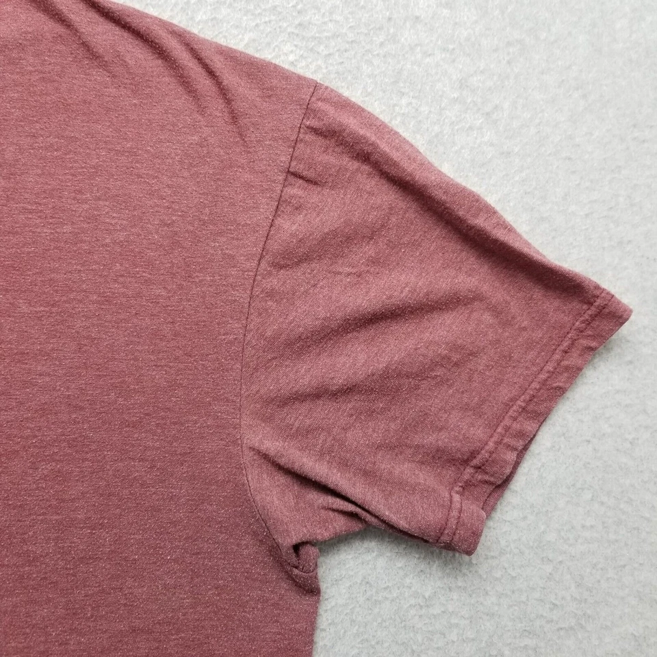 Volcom Shirt Mens Large Red Short Sleeve Crew Neck Spell Out Logo Casual - Image 3 of 4