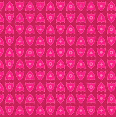 Alison Glass Road Trip Signs Fuchsia Pink Fabric, 1/2 Yard