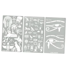  No.491 Metal Stencils, Egyptian Hieroglyphs, Ancient Egyptian Glyphs 