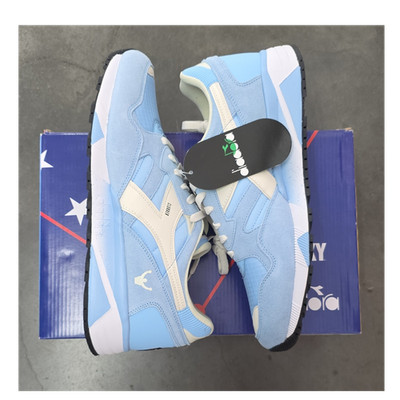 Diadora N9002 Clubber Rocky Whisper White/Blue Bell Low Top Sneakers C9033