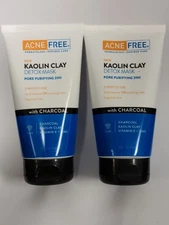 2 PACK AcneFree Acne Free Kaolin Clay Detox Mask Face 5 fl oz