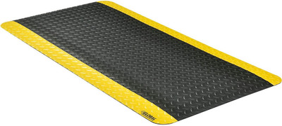 2' X 4' Diamond Plate Ergonomic Mat 15/16'' Thick, Black/Yello
